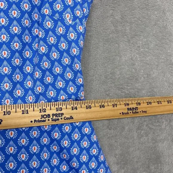 Talbots Dress Womens Small Blue V Neck Sleeveless Knit Fit Flare A Line Zip‎ - Picture 6 of 9